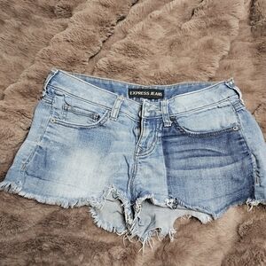 Express Light Blue Jean Shorts
